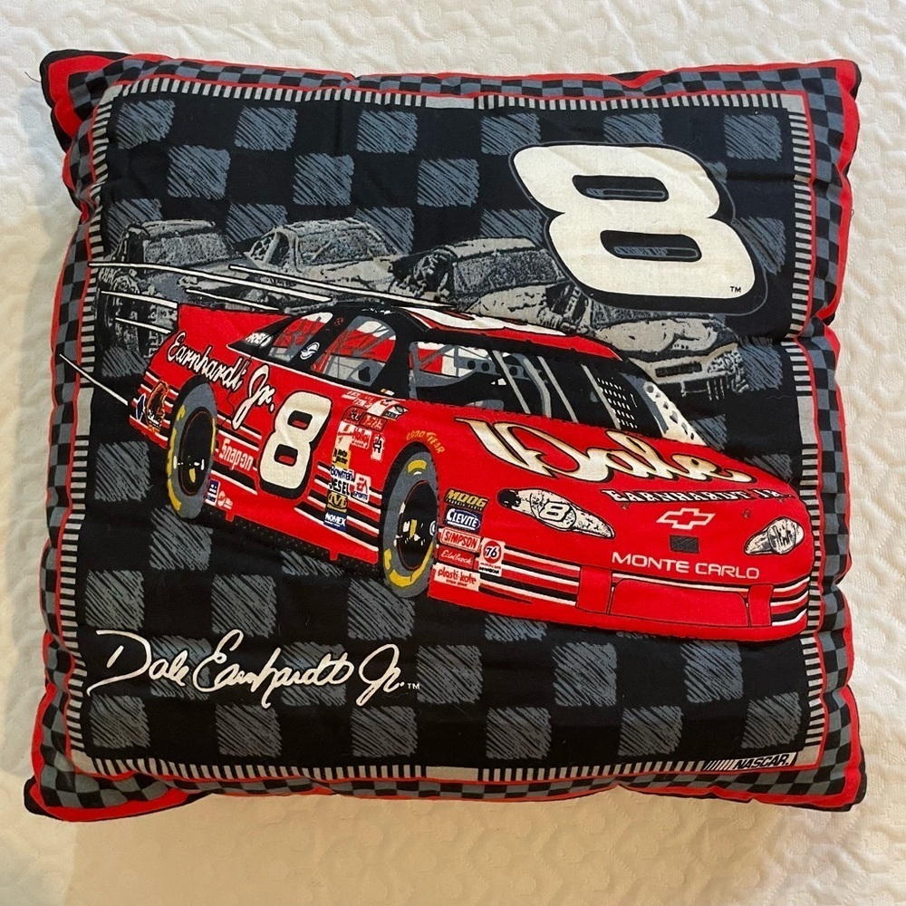 Dale Earnhardt Jr. #8 Monte Carlo Throw Pillow 15inx 15in Red Black Decor NASCAR